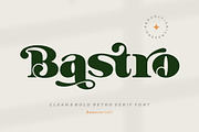 Bastro - Retro Bold Fonts, a Serif Font by HansCo Studio (Thumbnail 1 of 14)