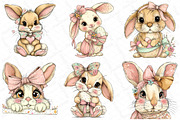 Glitter Easter Bunny Coquette Clipar, an Illustration by DreamPrint404 (Thumbnail 5 of 6)