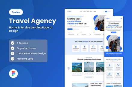 Travel Agency Web Landing Page, a Landing Page Template by twinstd