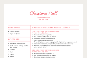 Creative Resume CV Template