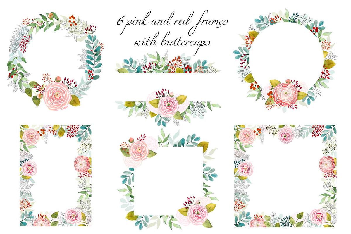 Fresh buttercups frames and patterns, a Decorative Illustration by marie dricot (Photo 2 of 12)