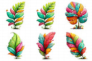 Whimsical Summer Tropical Leaf Clipa, an Illustration by Daily.Designs (Thumbnail 5 of 7)