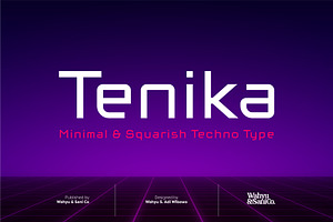Tenika | Squarish Techno Type