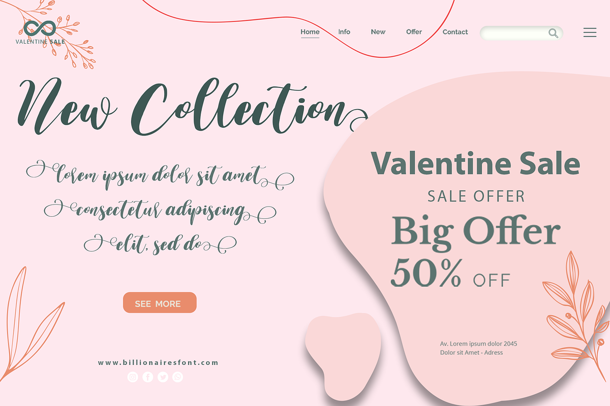 Valentine Sweet // Elegant Script, a Script Font by Aldedesign (Photo 3 of 9)