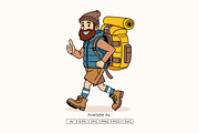Male Hiker Adventure Character, a Person Illustration by Partikusi Design (Thumbnail 1 of 3)