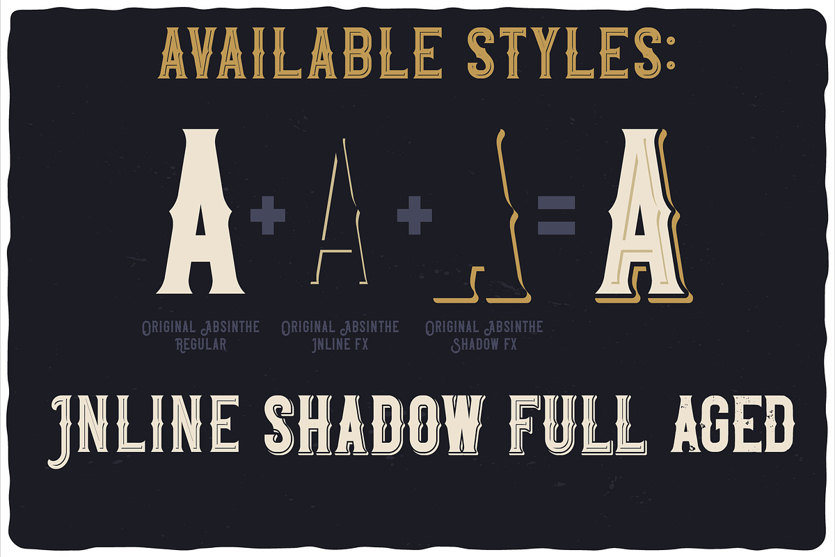 Original Absinthe Layered Font preview 4