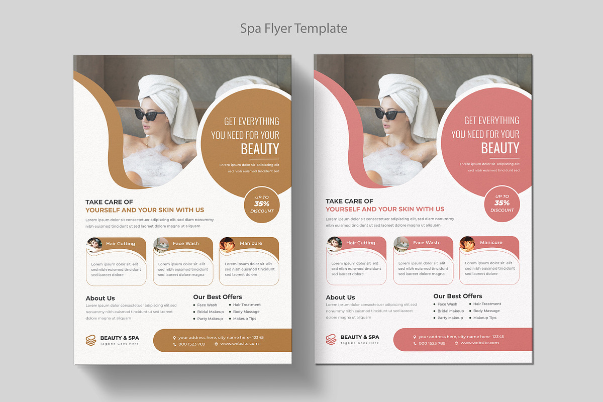 Spa & Beauty Care Flyer Template, a Flyer Template by Pixelpick (Photo 10 of 11)
