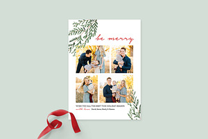 Christmas Photo Card Template -CD088