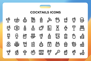 Cocktails Icons, an Icon by Wencory