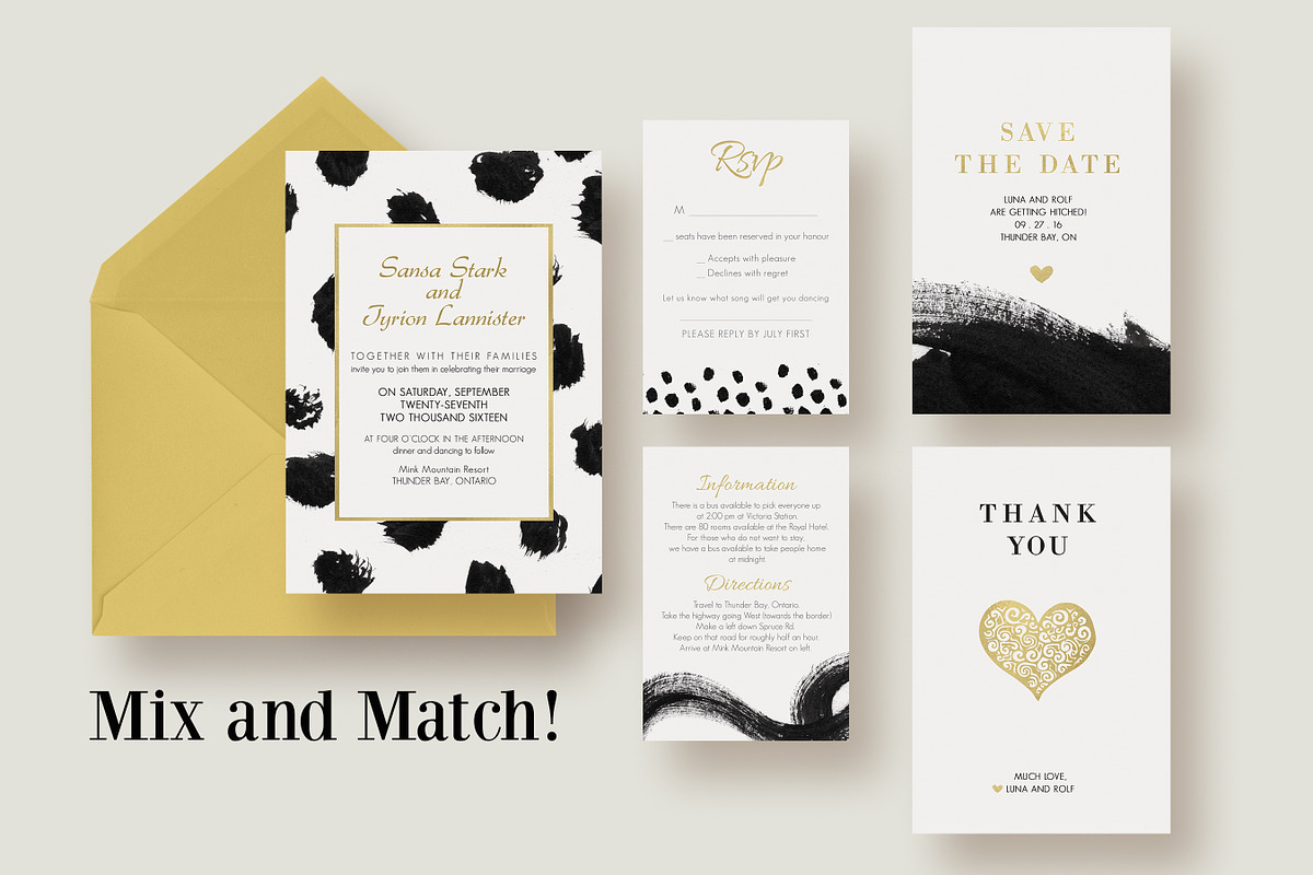 Chic,Modern&Bold Wedding Collection, an Invitation Template by Knotted Design (Photo 2 of 4)