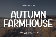 Autumn Farmhouse | Script Font, a Handwritten Font by Scratchones (Thumbnail 1 of 8)