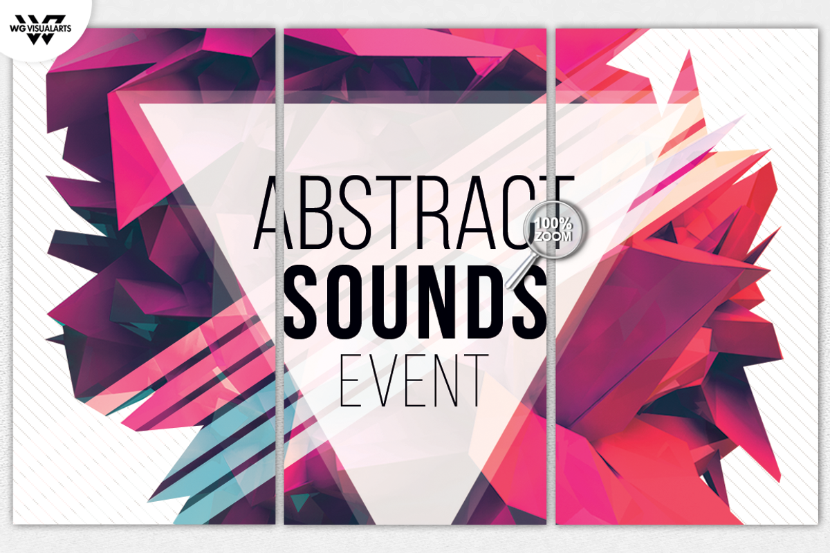 3in1 ABSTRACT SOUNDS Flyer Template, a Flyer Template by WG DESIGN