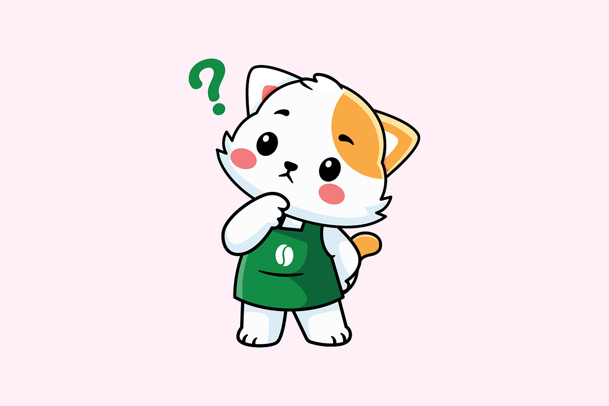 Cute Cat Barista Character Set, a Food Illustration by Jaysx1 (Photo 5 of 5)
