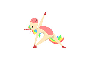 Funny Unicorn In Triangle Position