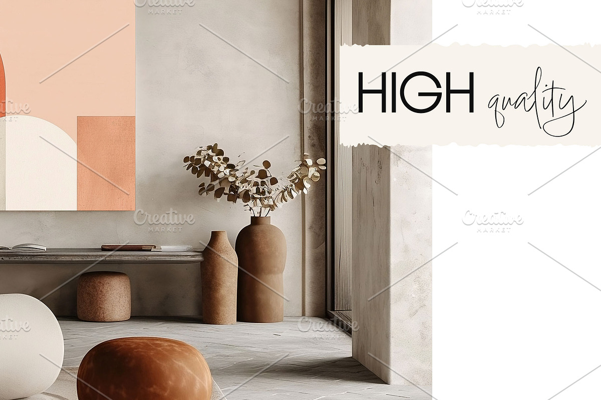 MEDITERAN Canvas Mockup Scene, a Household Mockup by MOAROShop (Photo 2 of 6)