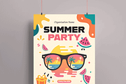 Summer Party Poster Template, a Flyer Template by MightyDesign (Thumbnail 2 of 8)
