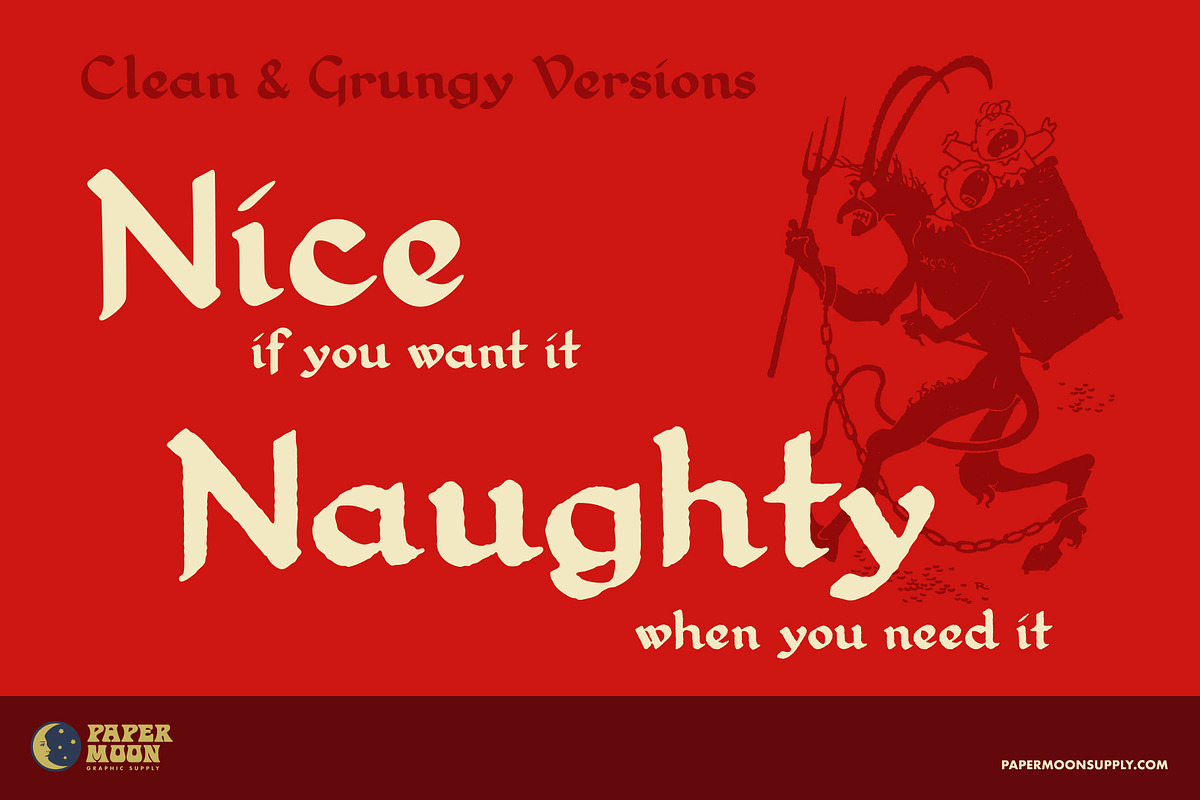 Krampus Speedball Vintage Font, a Script Font by Paper Moon Graphic Supply (Photo 4 of 12)