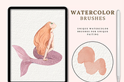 SMOOTH WATERCOLOR PROCREATE BRUSHES, a Brush Add-On by BeeRubby (Thumbnail 2 of 9)
