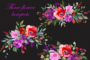 Three Flower Bouquets 71