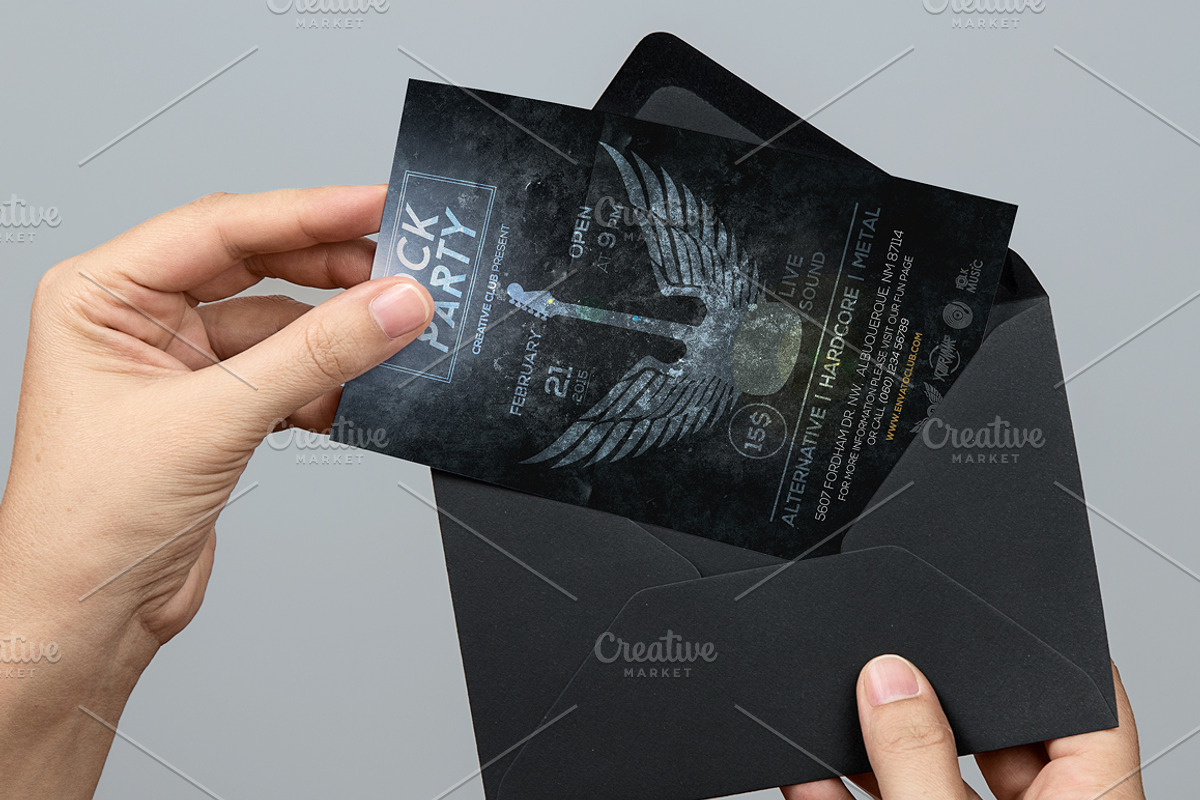 Rock Party Flyer, a Flyer Template by CREATIVE DUDE (Photo 2 of 5)