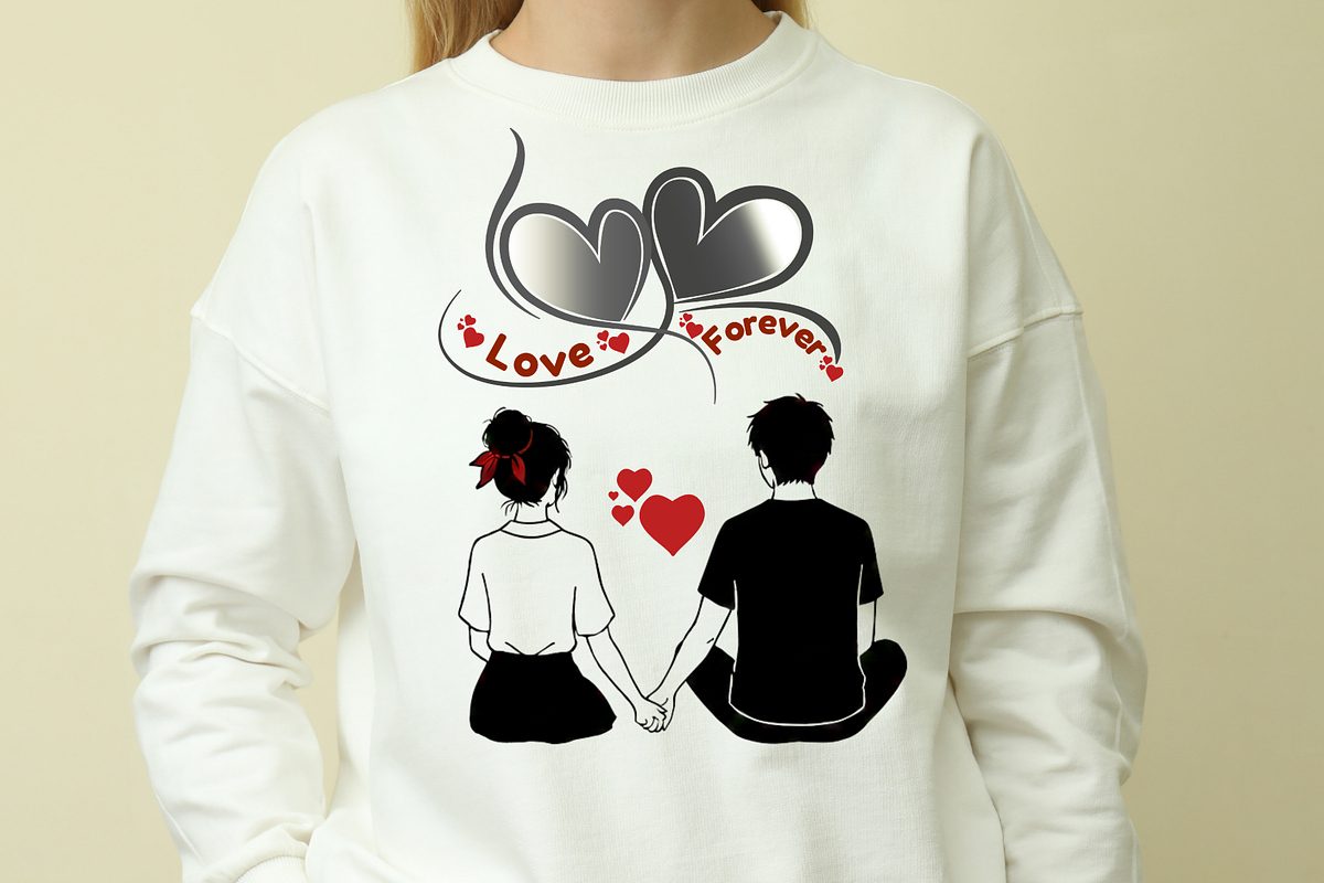 Love Forever PNG Retro Valentine, a Graphic by Vector Portal (Photo 2 of 5)