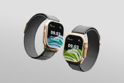 Apple Watch Mockup, a Wearable Device Mockup by Modaldesain (Thumbnail 2 of 3)