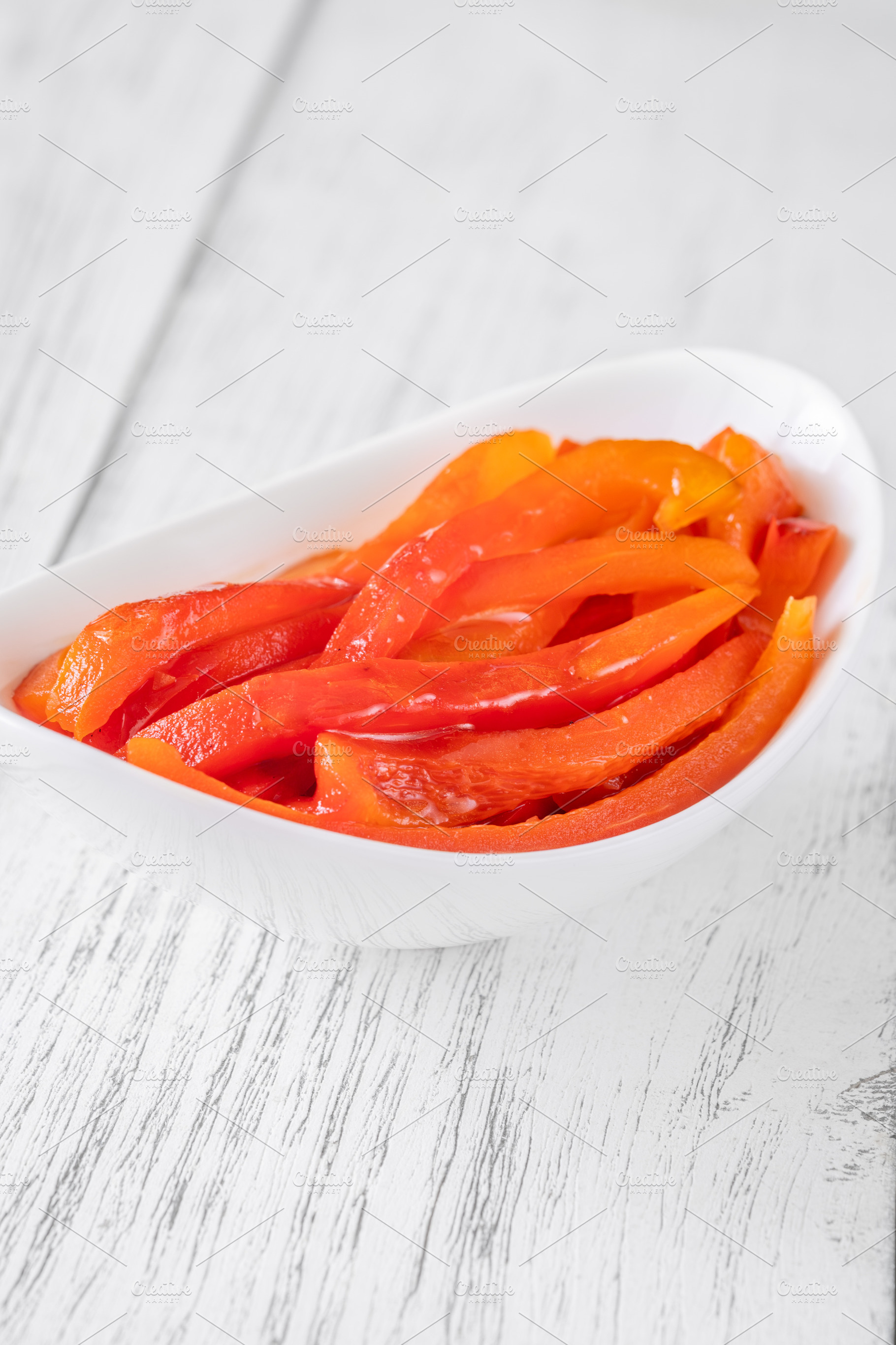 Grilled red bell pepper slices, a Food & Drink Photo by Alexander Prokopenko