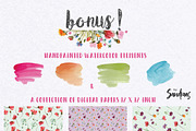 Wild flowers watercolor clip art, an Illustration by SandraGraphicDesign (Thumbnail 7 of 7)
