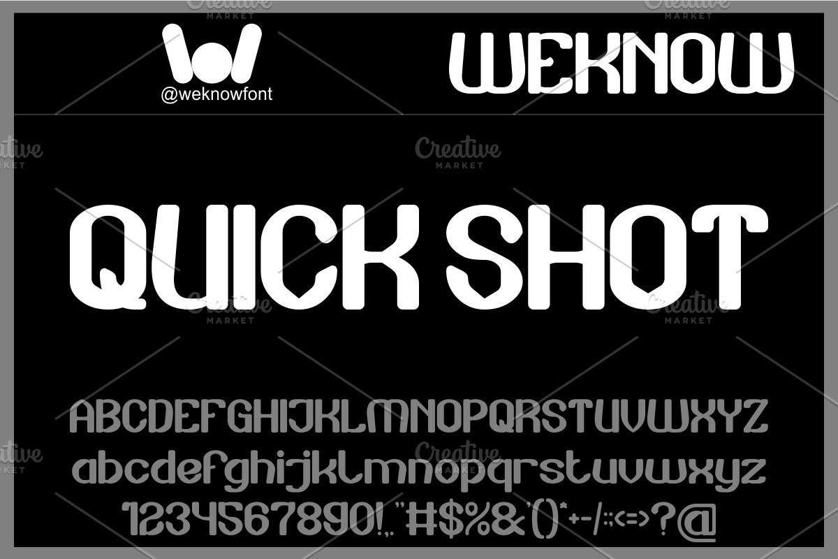 Quick Shot font, a Sans Serif Font by weknow (Photo 1 of 8)