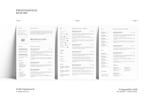 5 Page Professional Resume Template