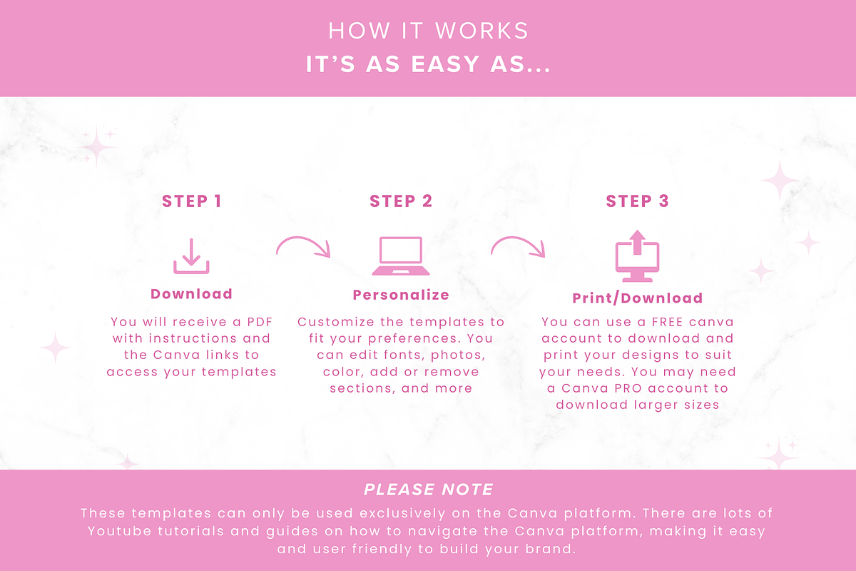 Pink Canva Branding Kit, a Branding & Logo Template by GlamWebDesigns (Photo 10 of 10)