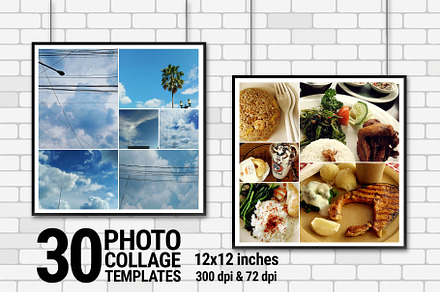 30 Square Photo Collage Templates