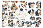 Funny Dog Sticker Pack 120+ Sheets, a Print Template by Virgo Studio (Thumbnail 1 of 16)