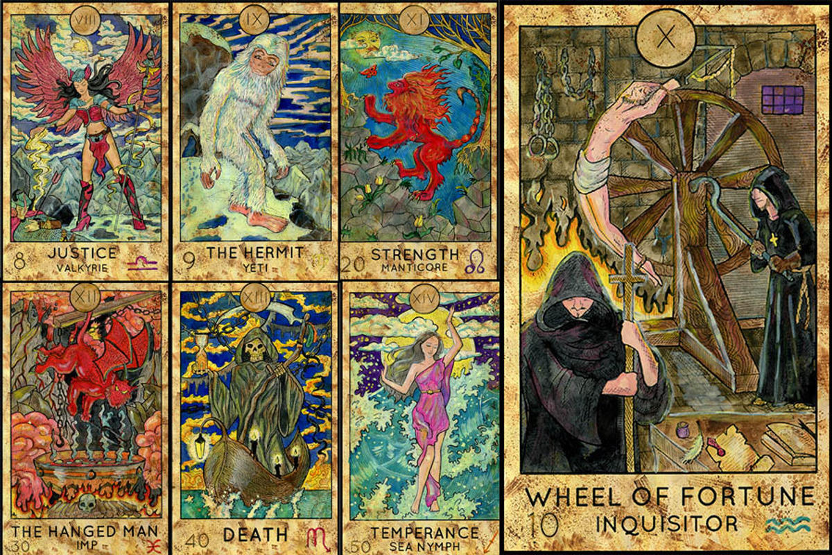 Fantasy World Tarot/full deck, a Decorative Illustration by
