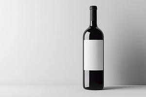 Black bottle of red wine with label, a Food & Drink Photo by MistyDay