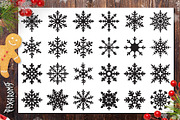 200 Snowflakes Bundle | Cut Files, a Decorative Illustration by pixaroma (Thumbnail 3 of 9)