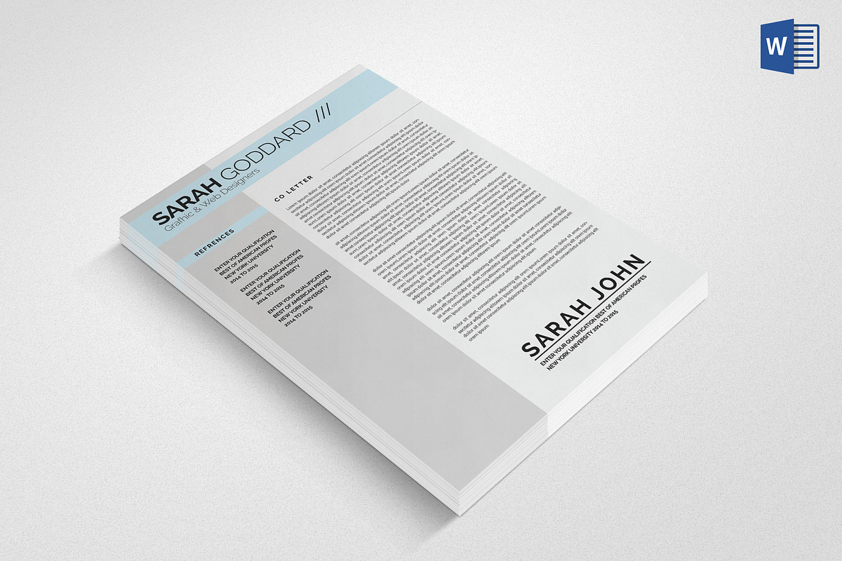 Resume CV Set, a Resume Template by graphicforest (Photo 4 of 7)