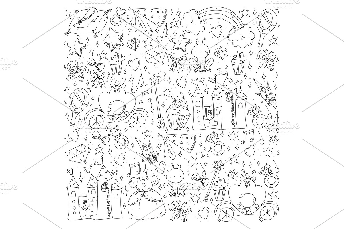 Birthday party in princess style, an Illustration by Doodle