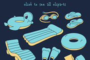 Pool Party - Summer Vector & Posters, a Seasonal Illustration by Panna Limon Store (Thumbnail 2 of 7)
