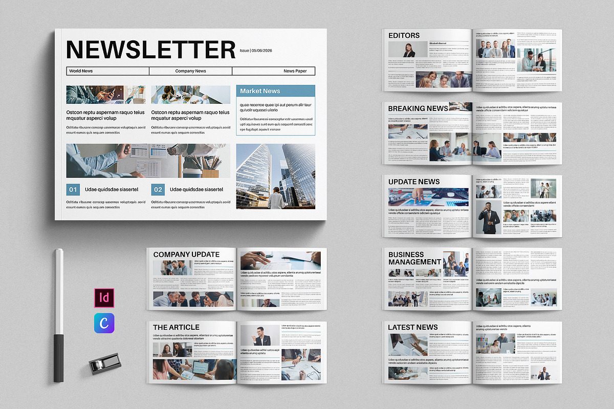 Newsletter Template, a Brochure Template by E-Type (Photo 1 of 7)