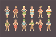 Beer festival characters, a Food Illustration by Ivan Dubovik (Thumbnail 2 of 7)