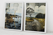 Landscape collages. 36 images, a Decorative Illustration by Handmadefont (Thumbnail 5 of 10)