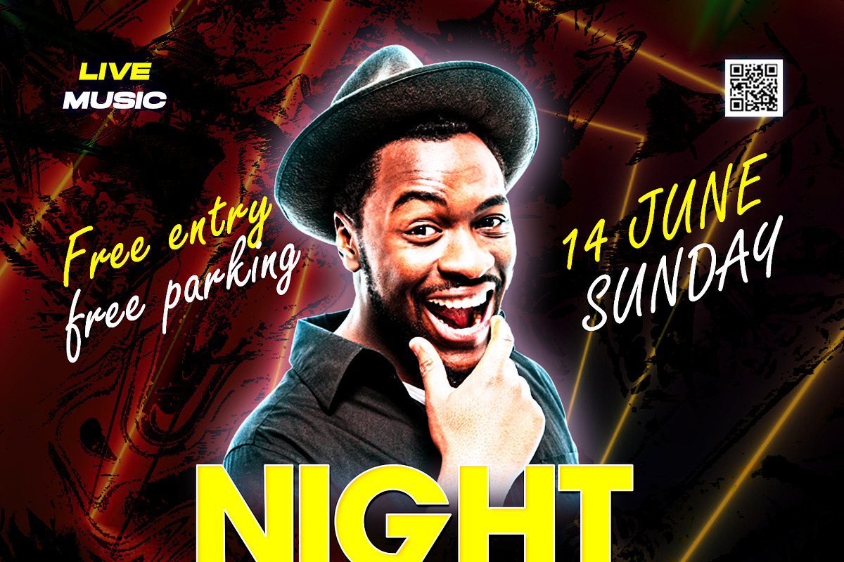 Night Party Flyer, a Flyer Template by FlyeredTemplate (Photo 2 of 2)