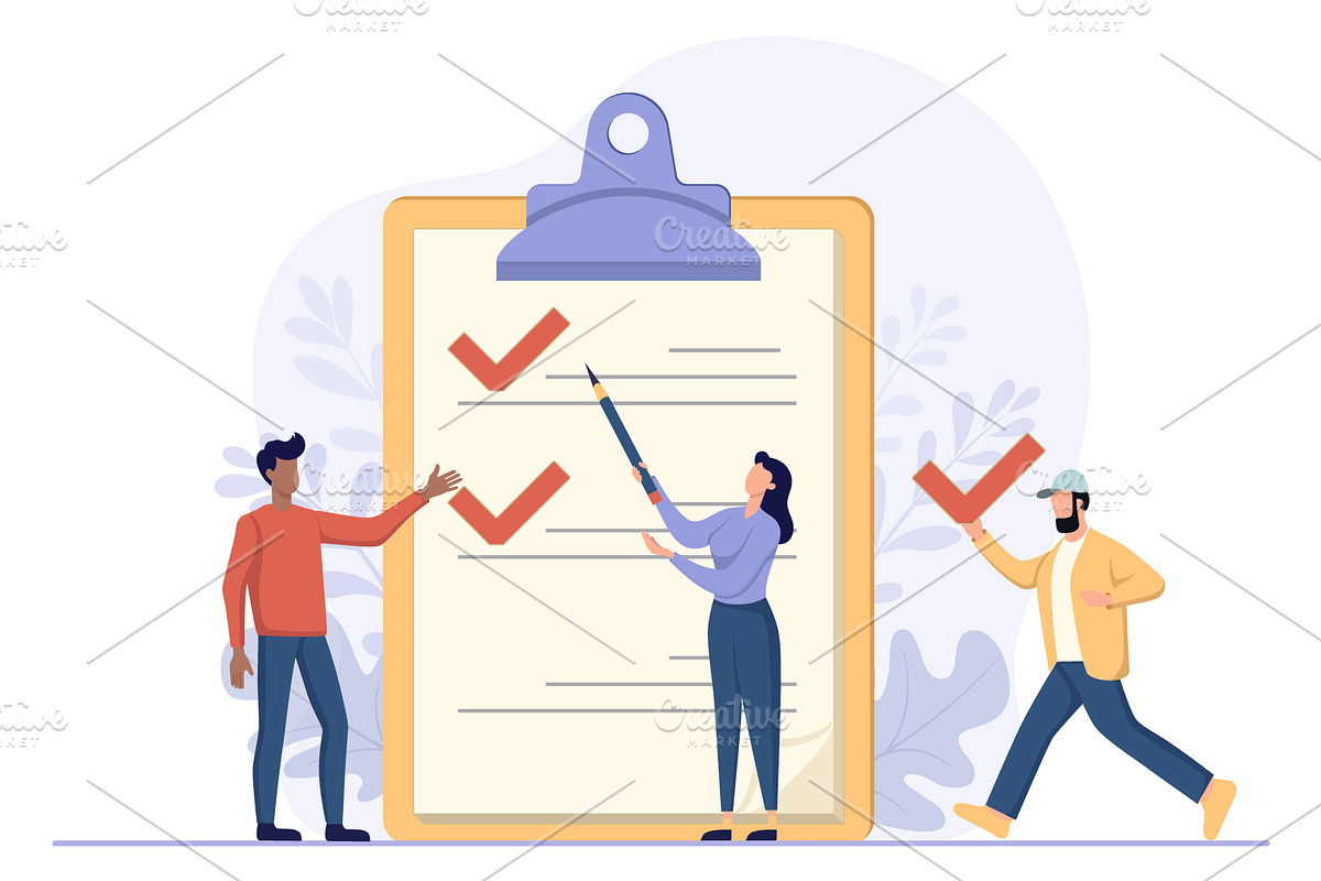 Checklist clipboard teamwork, a Finance Illustration by Yayasya (Photo 2 of 3)