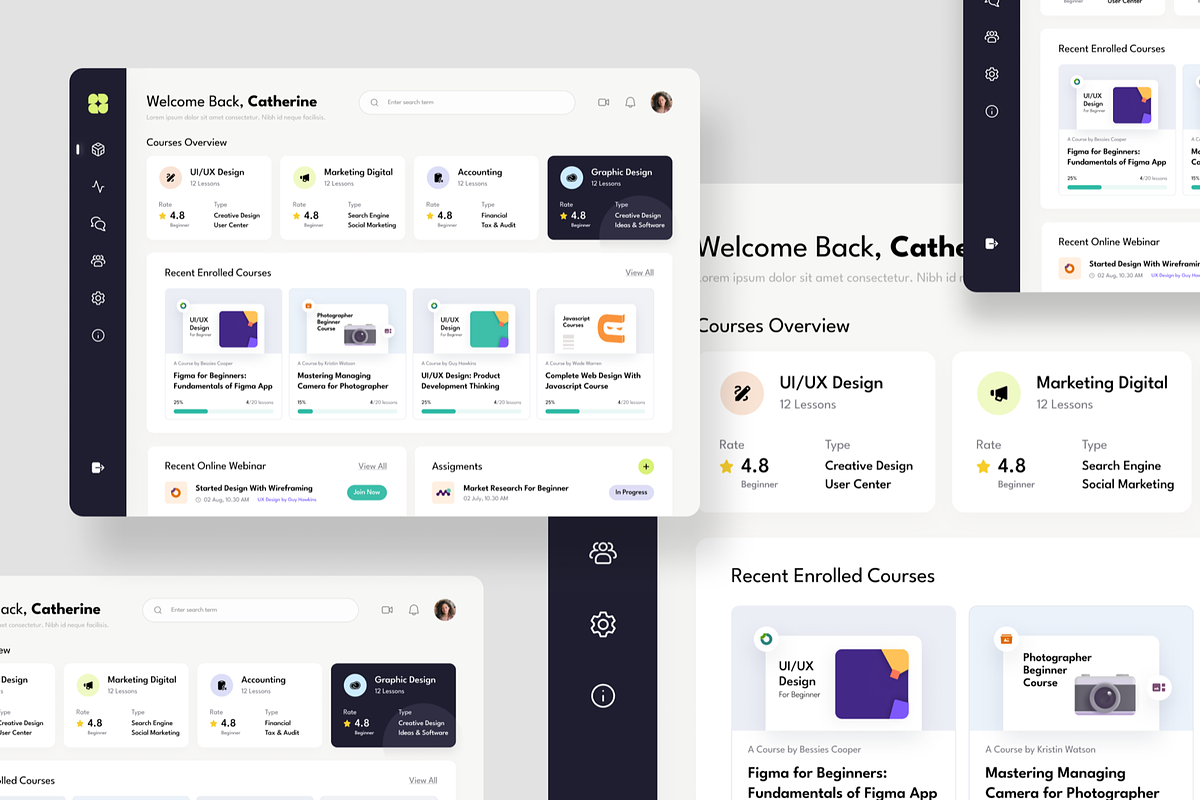 Webinar Course Admin Dashboard, a Websites & App Template by SquidPixey (Photo 5 of 5)