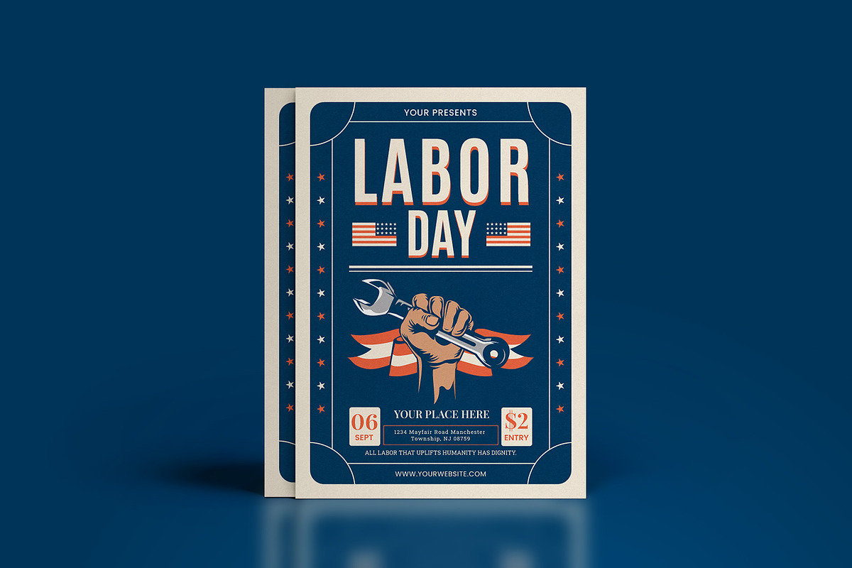 Labor Day Flyer Template, a Flyer Template by VictorThemes