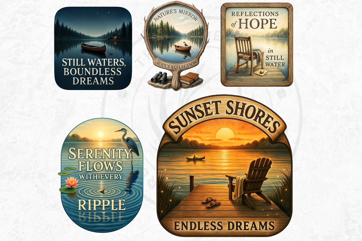Summer Lakeside Leisure Clipart Set, a Seasonal Illustration by ThatsDesignArt (Photo 7 of 10)