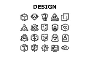design aesthetics product icons set, an Object Illustration by pikepicture