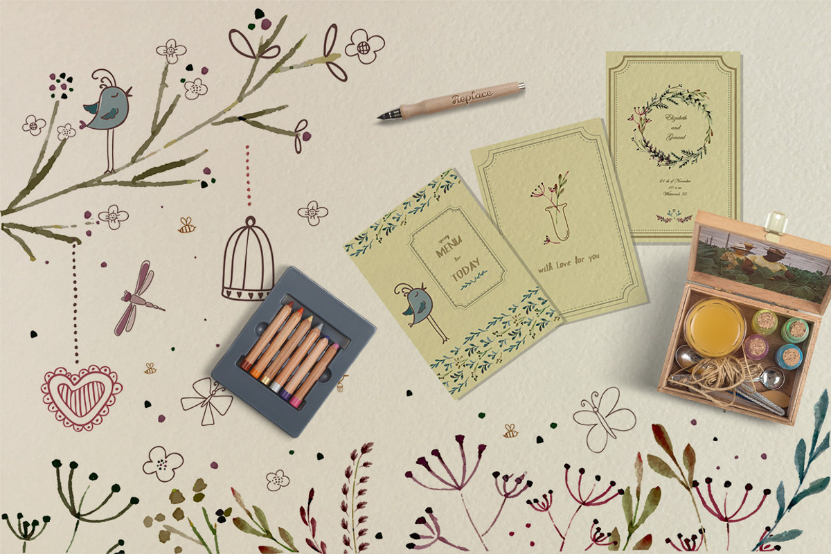 Leaves and Brunches, a Decorative Illustration by tinybunnyshop (Photo 3 of 7)