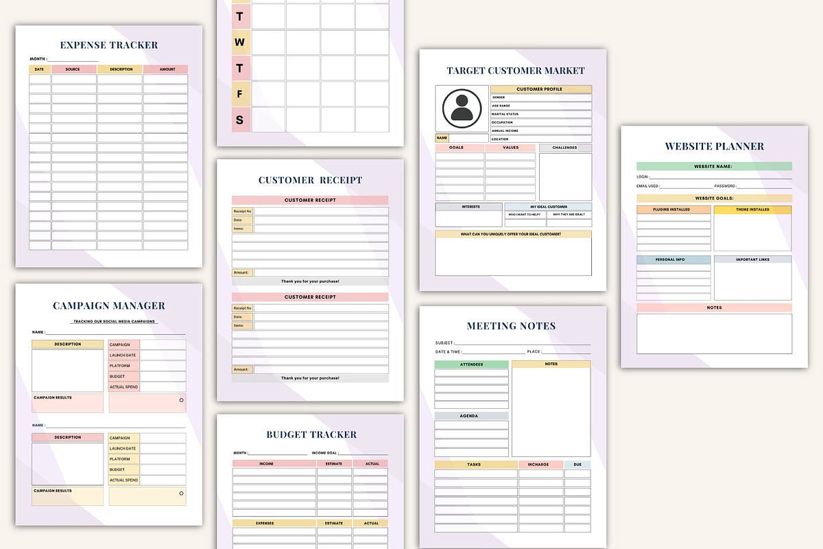 Small Business Bookkeeping Planner preview 6